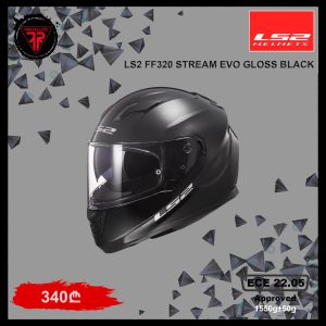 LS2 FF320 STREAM EVO GLOSS BLACK