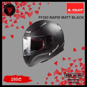 LS2 FF353 RAPID SINGLE MONO MATT BLACK