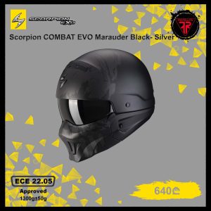 Scorpion EXO-COMBAT EVO Marauder Black- Silver