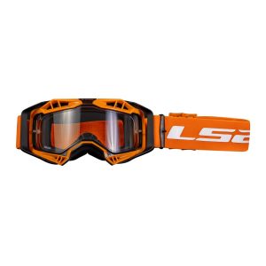 LS2 AURA Goggle Black Orange With Iridium Visor